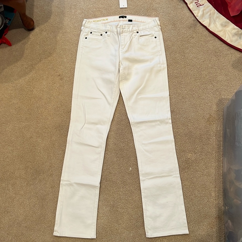 J. Crew white matchstick jeans